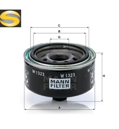 MANN W1323 - Filtro de Óleo Lubrificante