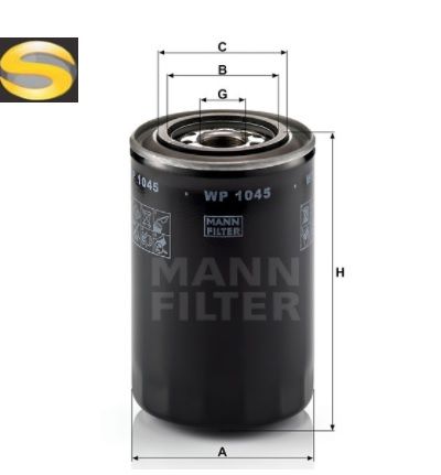 MANN WP1045 - Filtro de Óleo Lubrificante