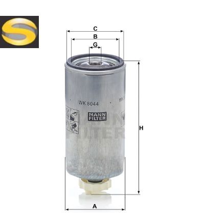 MANN WK8044 - Filtro de Combustível