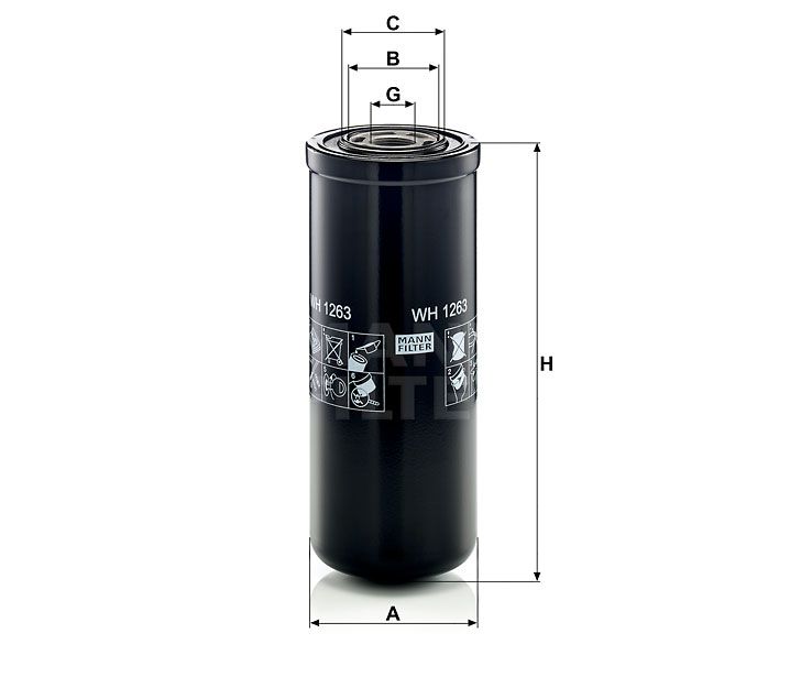 MANN WH1263 - Filtro Hidráulico