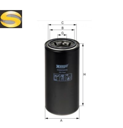 HENGST H300W05 - Filtro de Óleo Lubrificante
