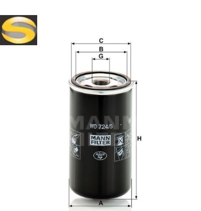 MANN WD724/5 - Filtro Hidráulico
