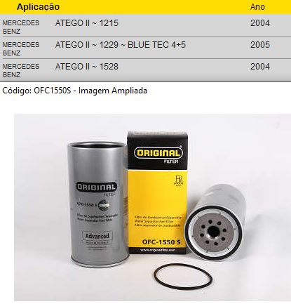 ORIGINAL FILTER OFC1550S - Filtro Desumid...