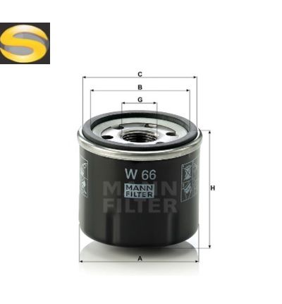 MANN W66 - Filtro de Óleo Lubrificante