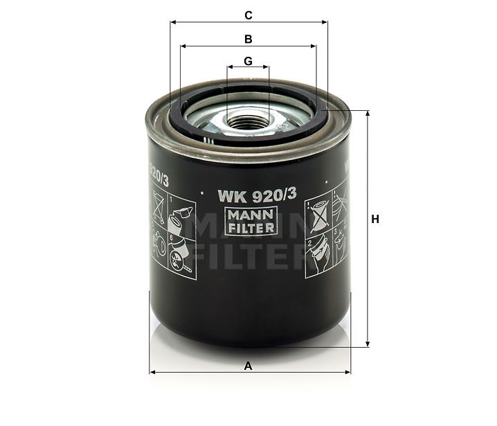 MANN WK920/3 - Filtro de Combustível
